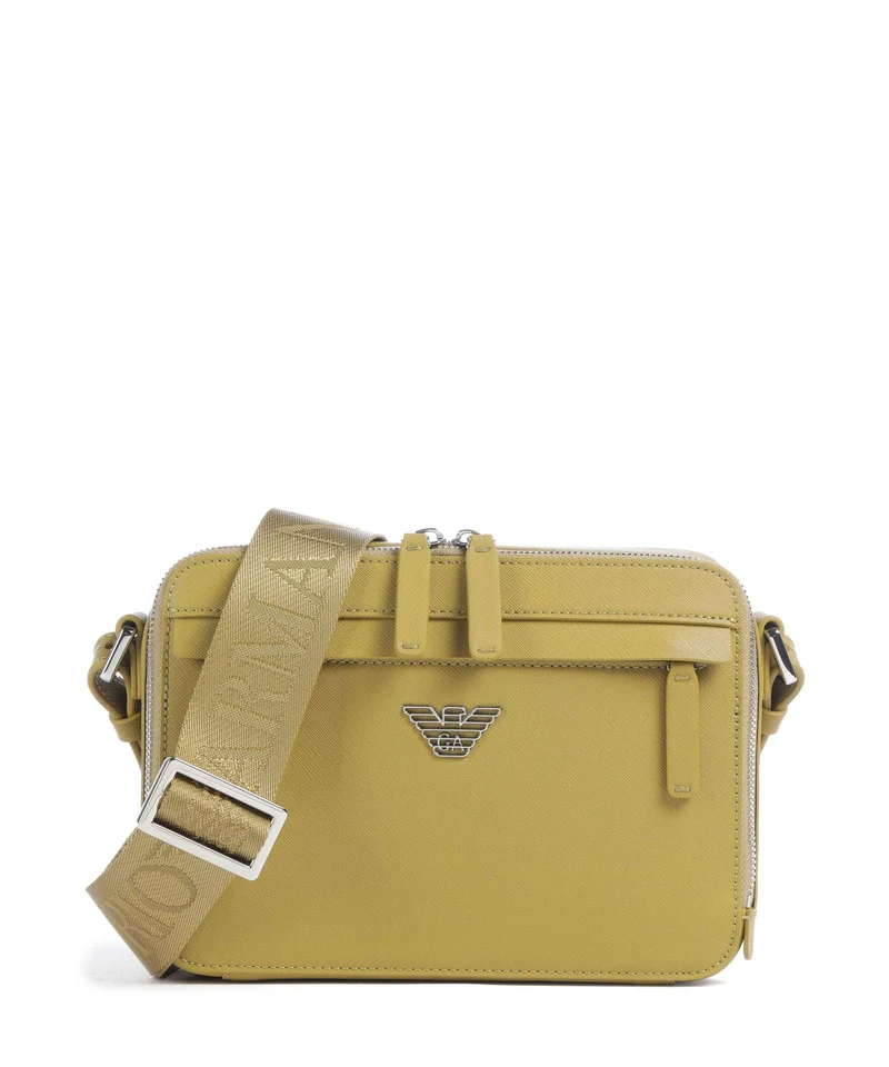 Emporio Armani Business Regenerated Borsa a tracolla ecru olive