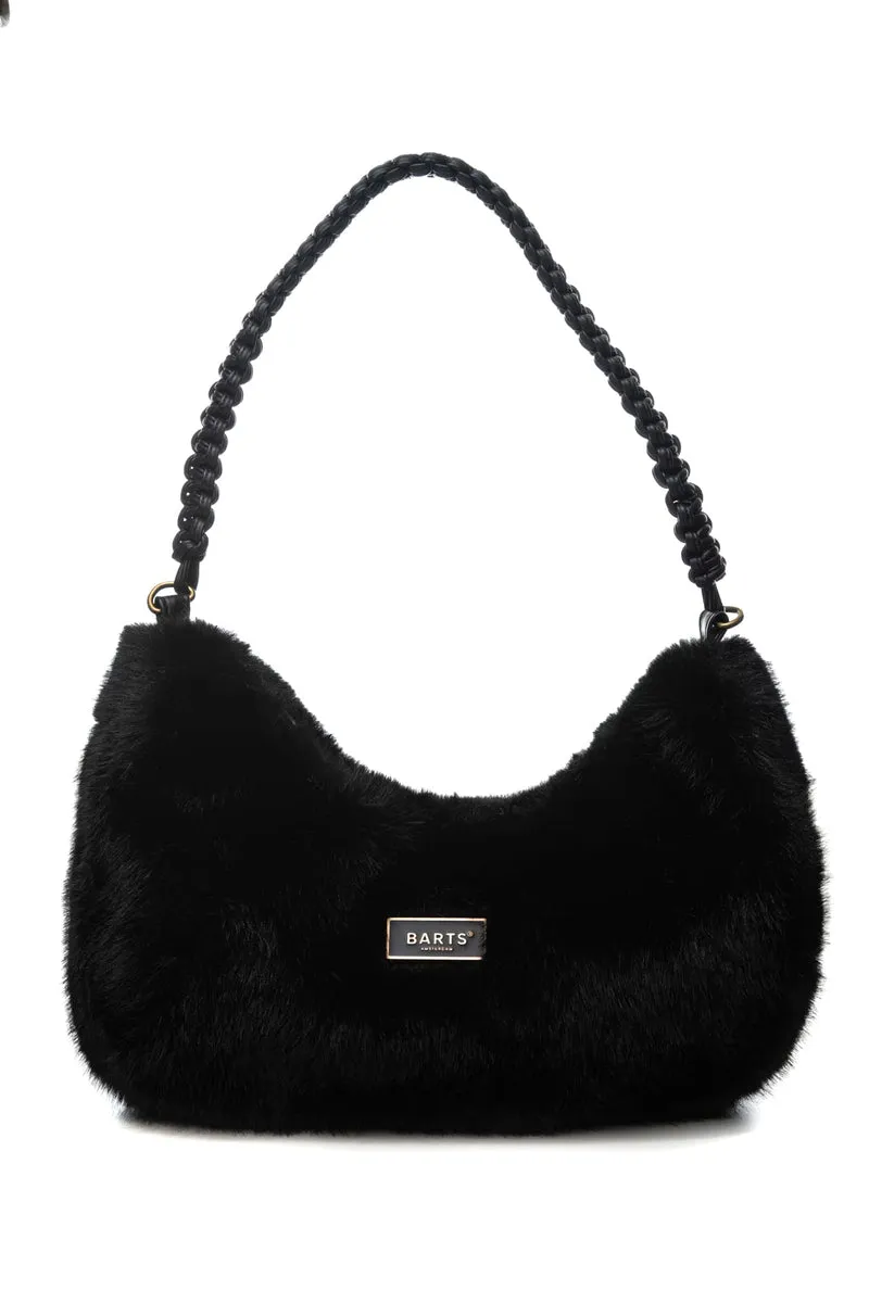 Borsa Barts Sourwood Shoulderbag Da Donna Nera In Pelliccia Sintetica E Poliuretano