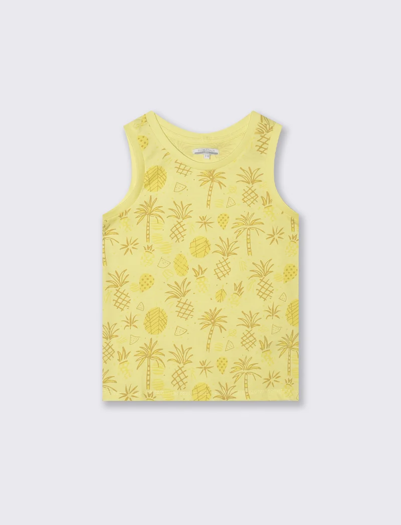 Canotta in cotone - Giallo