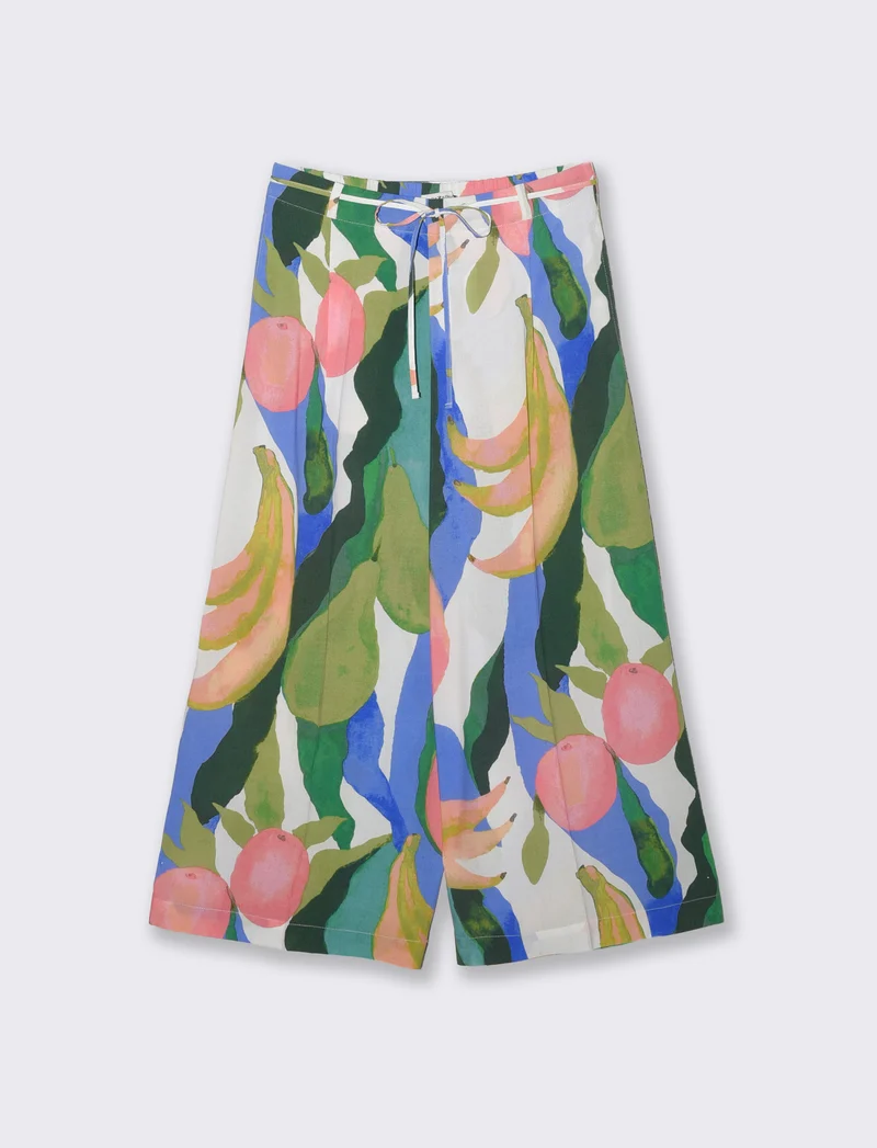Pantalone Coulotte Stampato con Coulisse - var 3