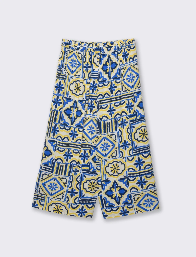 Pantalone Coulotte Stampato con Coulisse - var 2