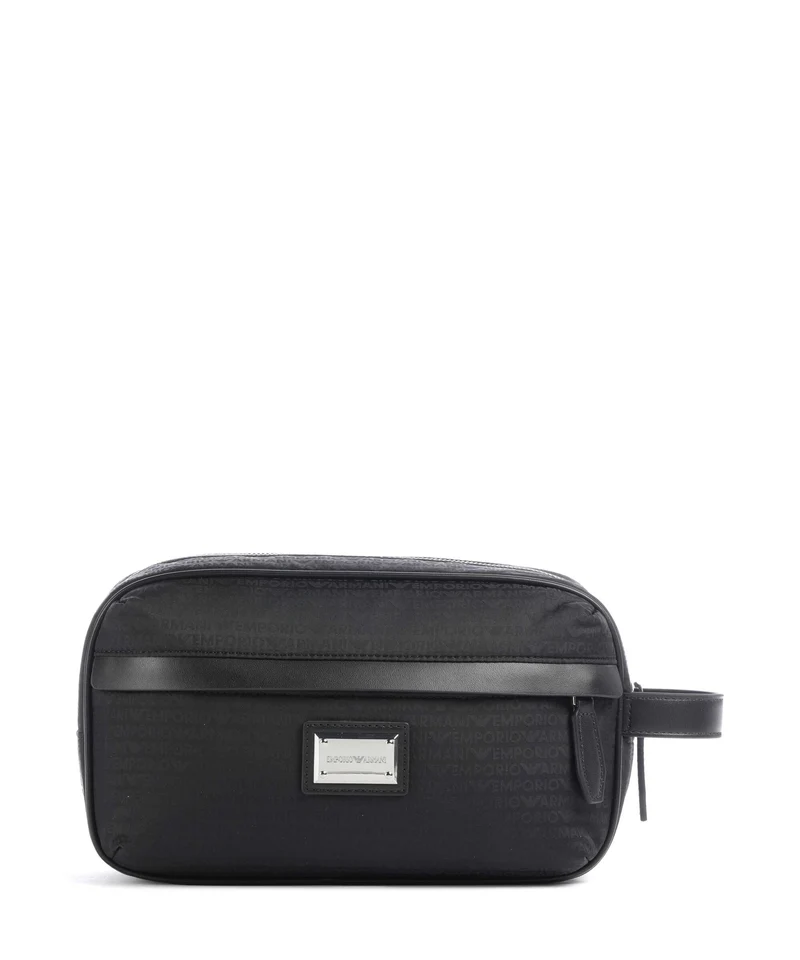 Emporio Armani Monogram Borsa da toilette black beauty