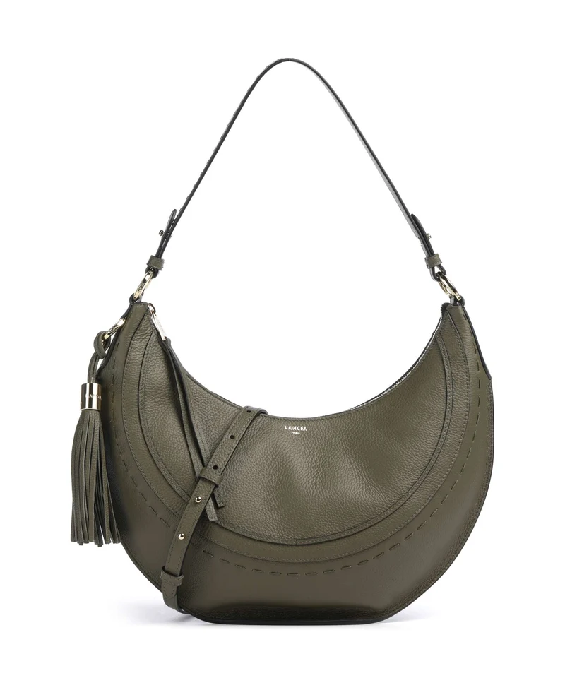 Lancel Hobohème M Borsa hobo dark khaki