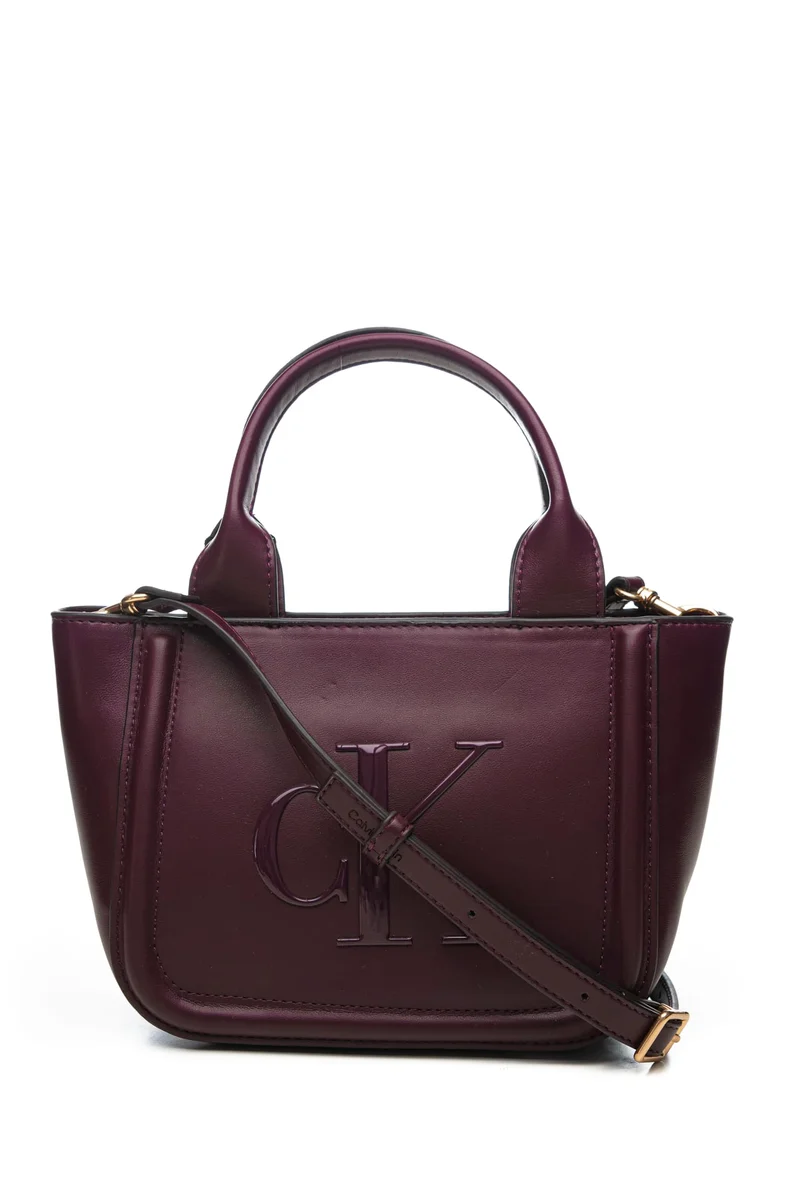 Borsa Calvin Klein Raised Tt S Da Donna Melanzana In Poliuretano