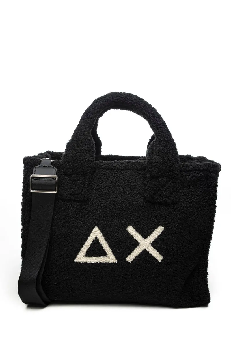 Borsa Sun68 Cali Midi Bag Teddy Da Donna Nera