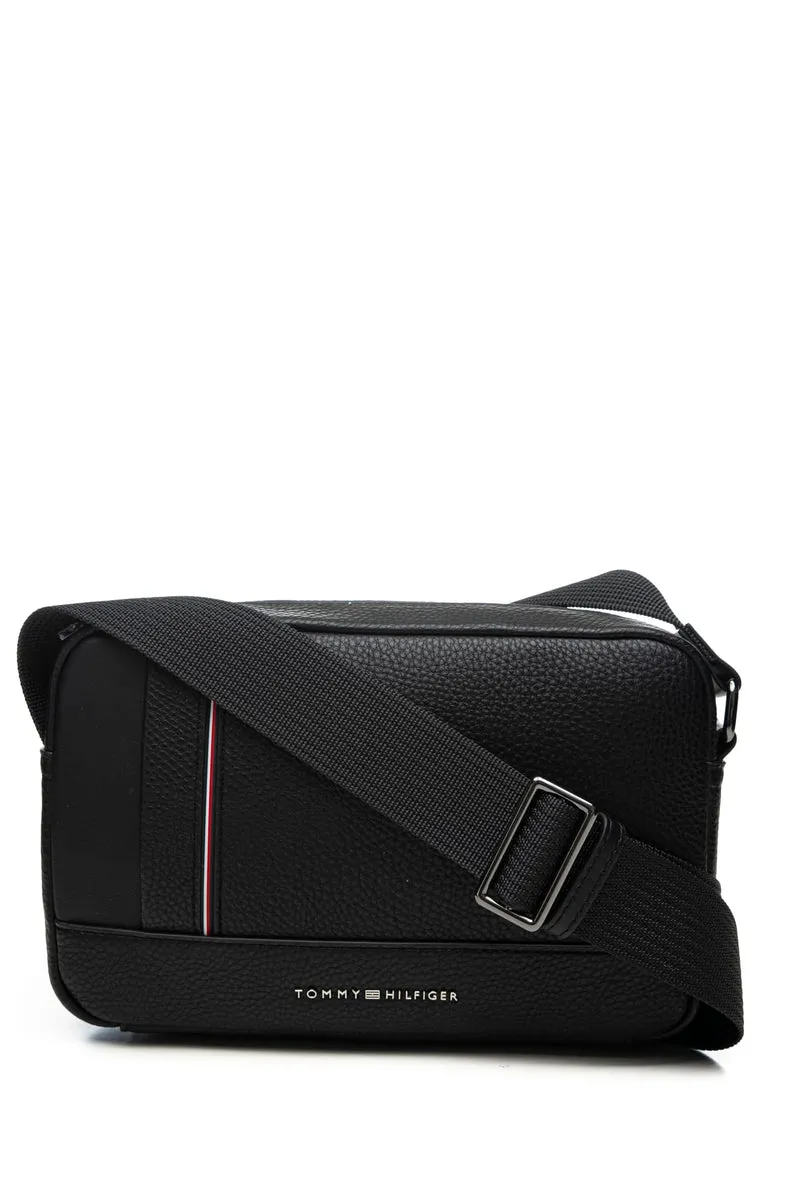 Borsello Tommy Hilfiger Th Central Rt Da Uomo Nero In Poliuretano