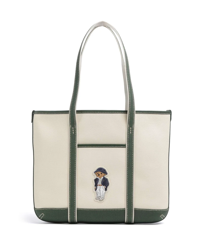 Polo Ralph Lauren Canvas Small Borsa shopper ecru/juniper