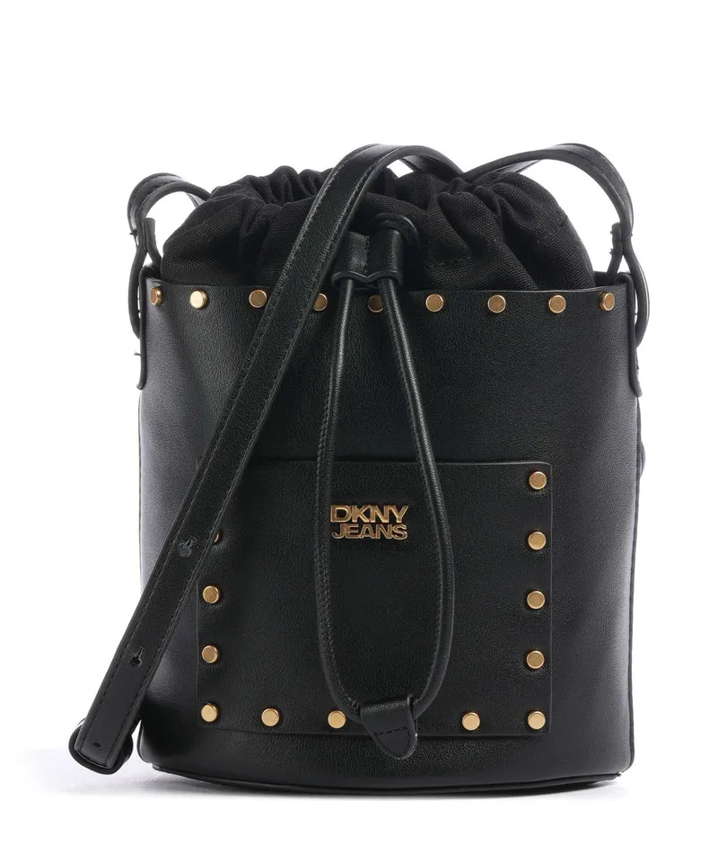 DKNY Payton Borsa a secchiello black/gold