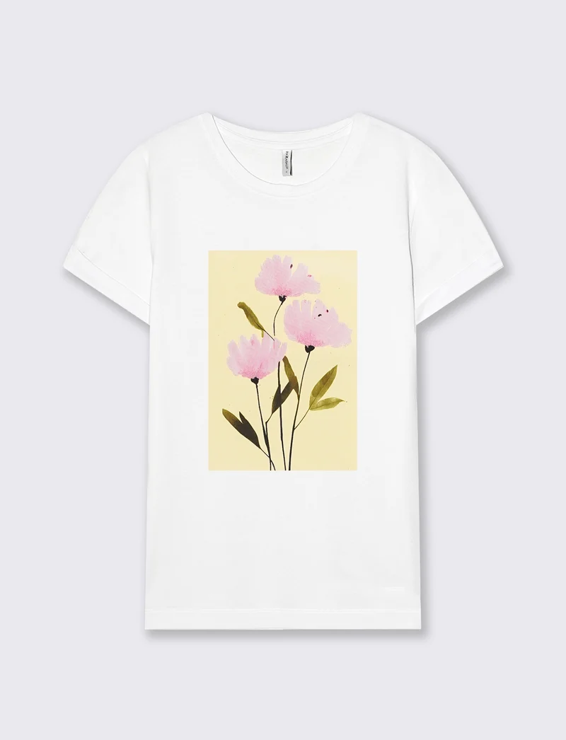 T-Shirt Manica Corta con Stampa - var 3