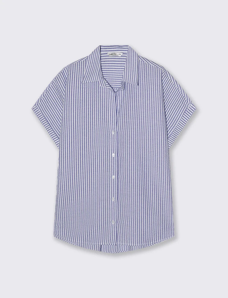 Camicia Mezza Manica Scollo a V - var 1