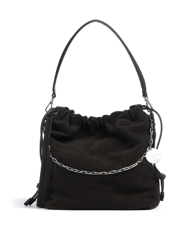 Liebeskind Lya II Hydro Suede M Borsa a secchiello deep soil