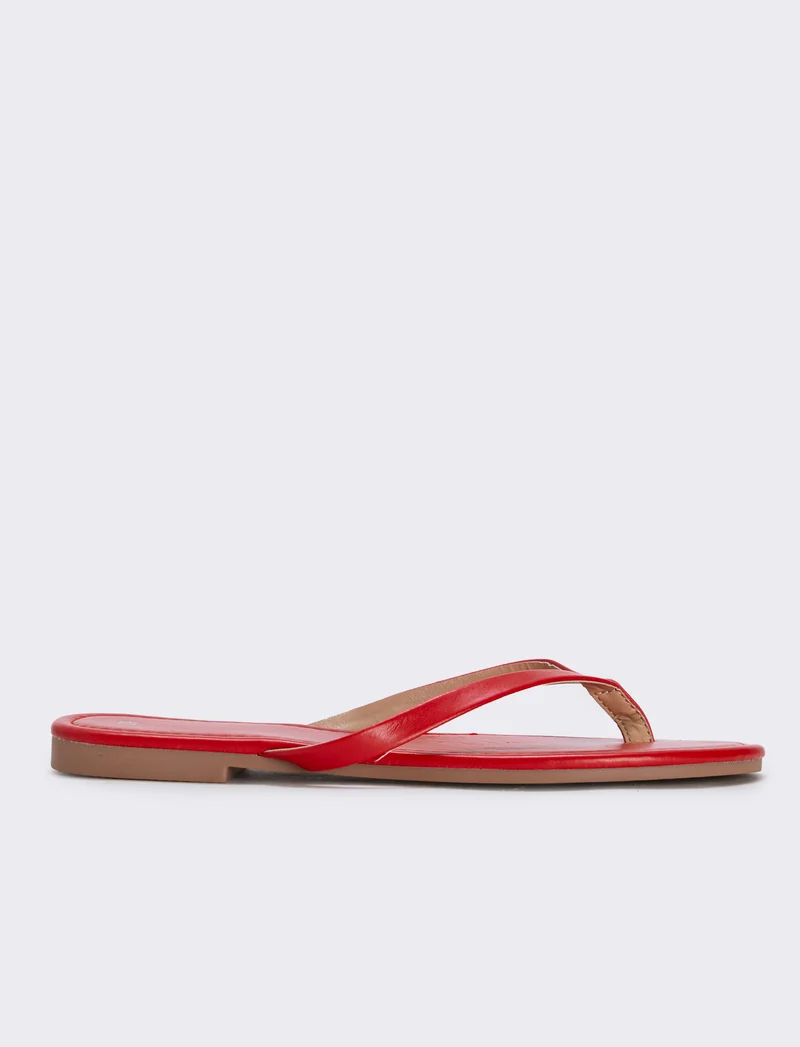 Infradito minimal da in poliuretano - Rosso