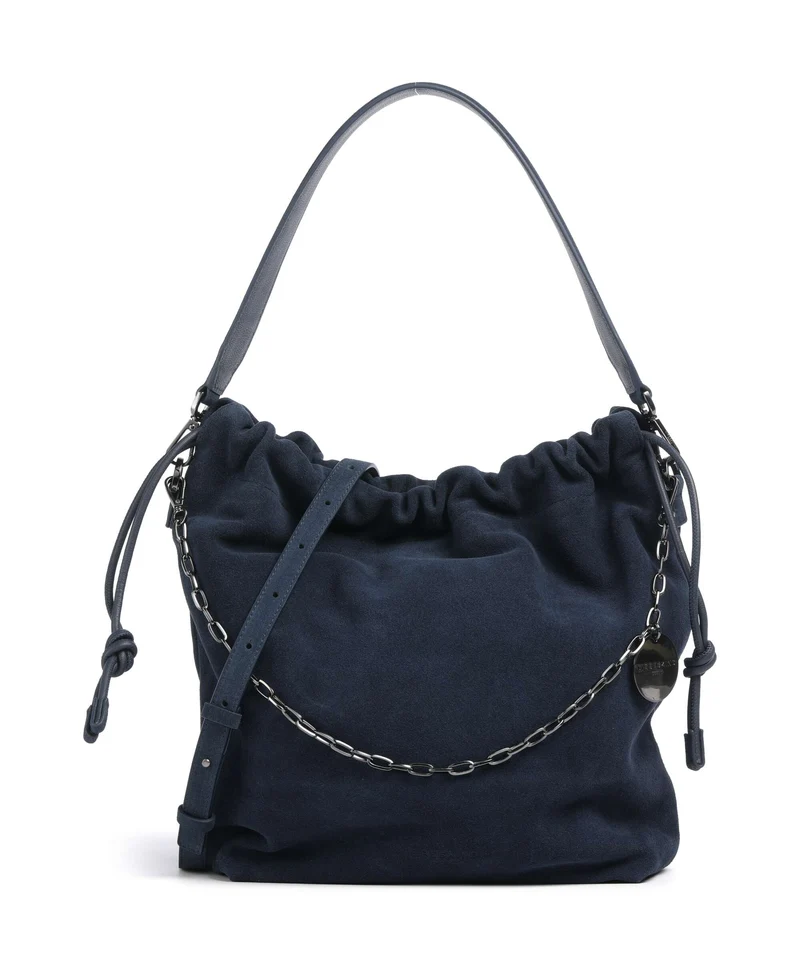 Liebeskind Lya II Hydro Suede M Borsa a secchiello peacoat