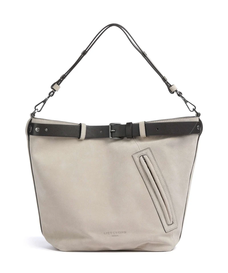 Liebeskind Zita Hydro Suede L Borsa a secchiello beige