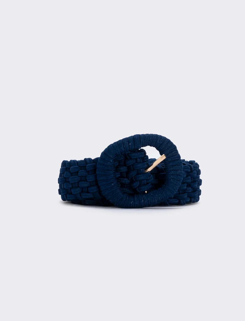 Cintura elastica intrecciata - Blu