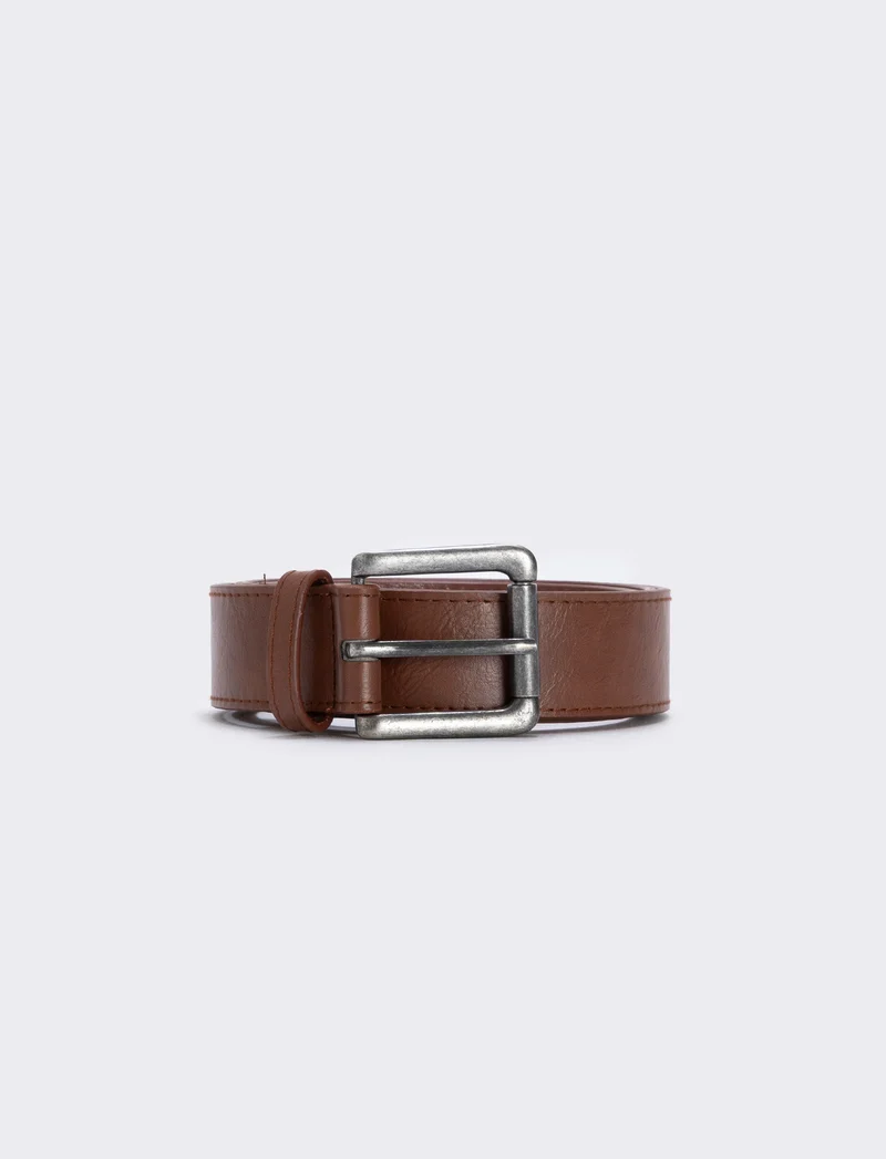 Cintura fusto con cucitura elegante - Cuoio