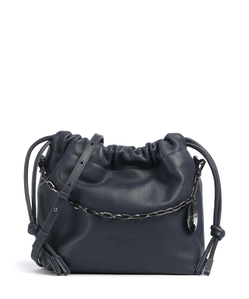Liebeskind Lya II Small Pebble S Borsa a secchiello peacoat