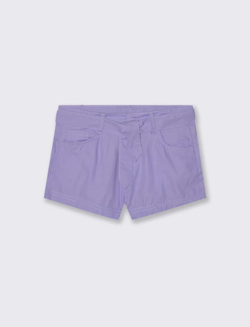 Pantaloncino cinque tasche da bambina - Lilla