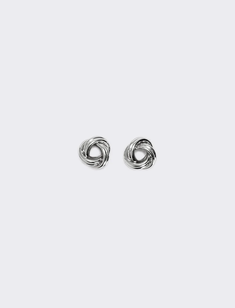 Orecchini Lobo con Nodo Marinaro - Grigio