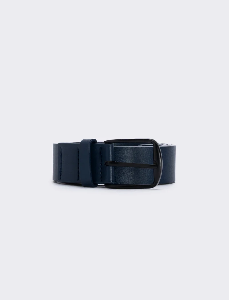 Cintura basic versatile 3,5 cm - Blu
