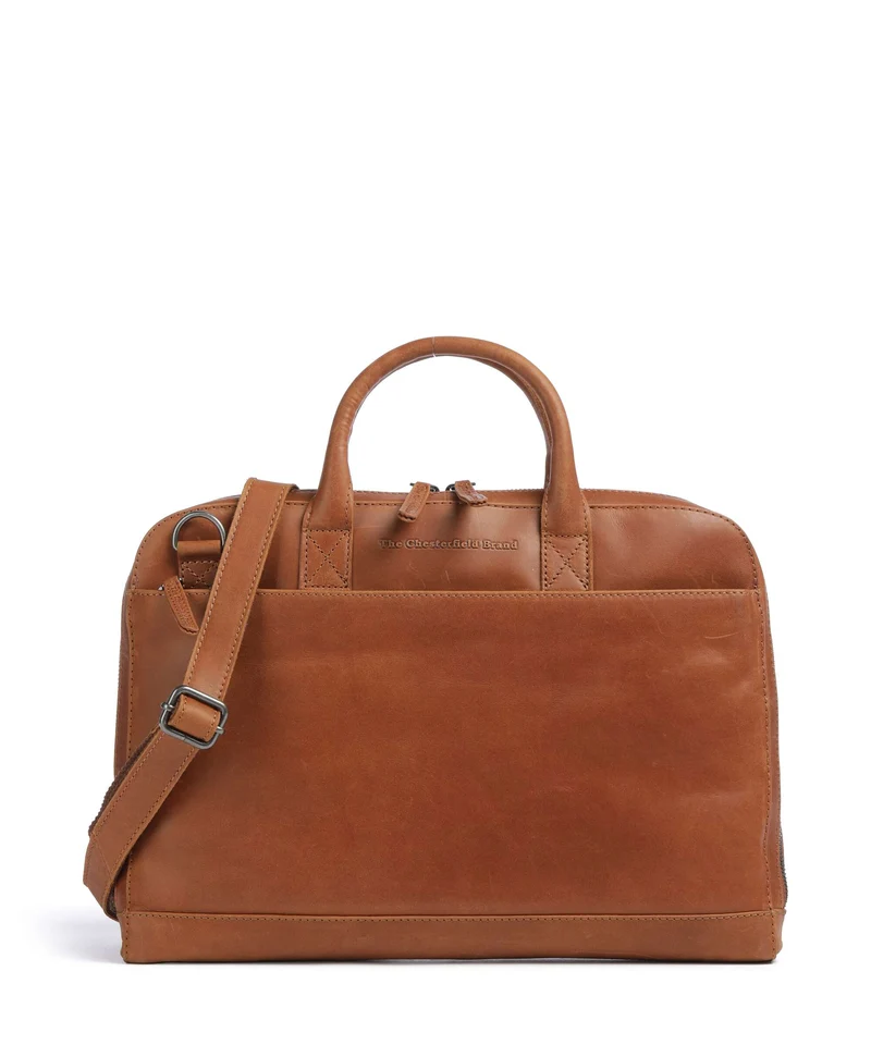 The Chesterfield Brand Wax Pull Up Cow Tilbury Cartella cognac