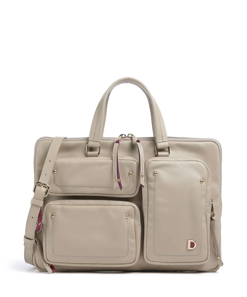 DuDu Bags Pocket Dots Borsa porta pc sand grey