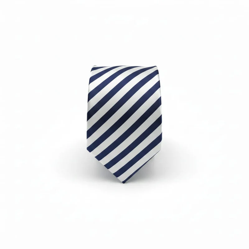 Cravatta fantasia 8cm per uomo elegante - blu bianco