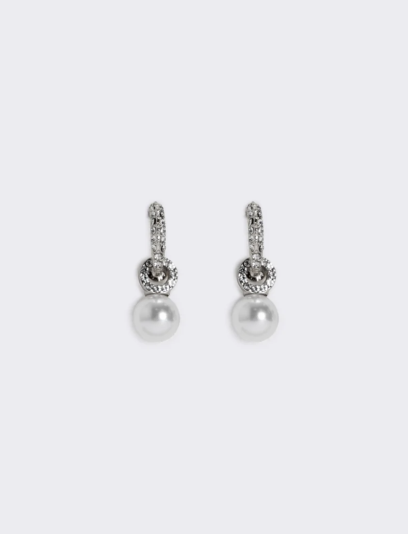 Orecchini in perla e strass - Argento