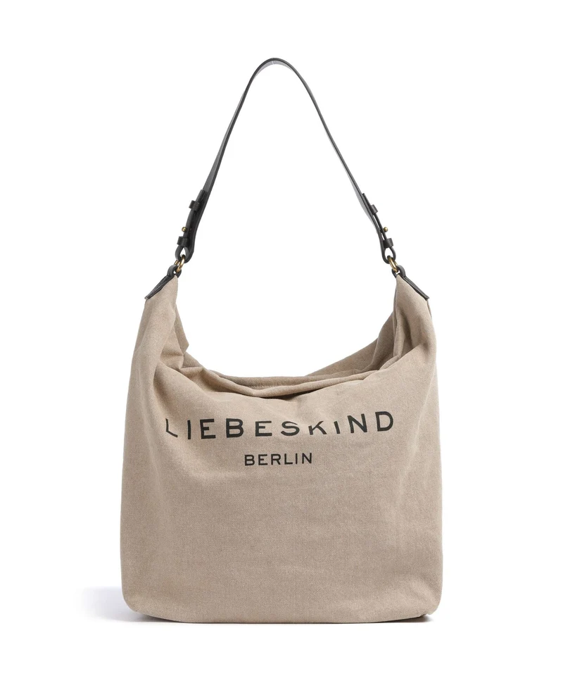 Liebeskind Clea Denim Borsa hobo beige