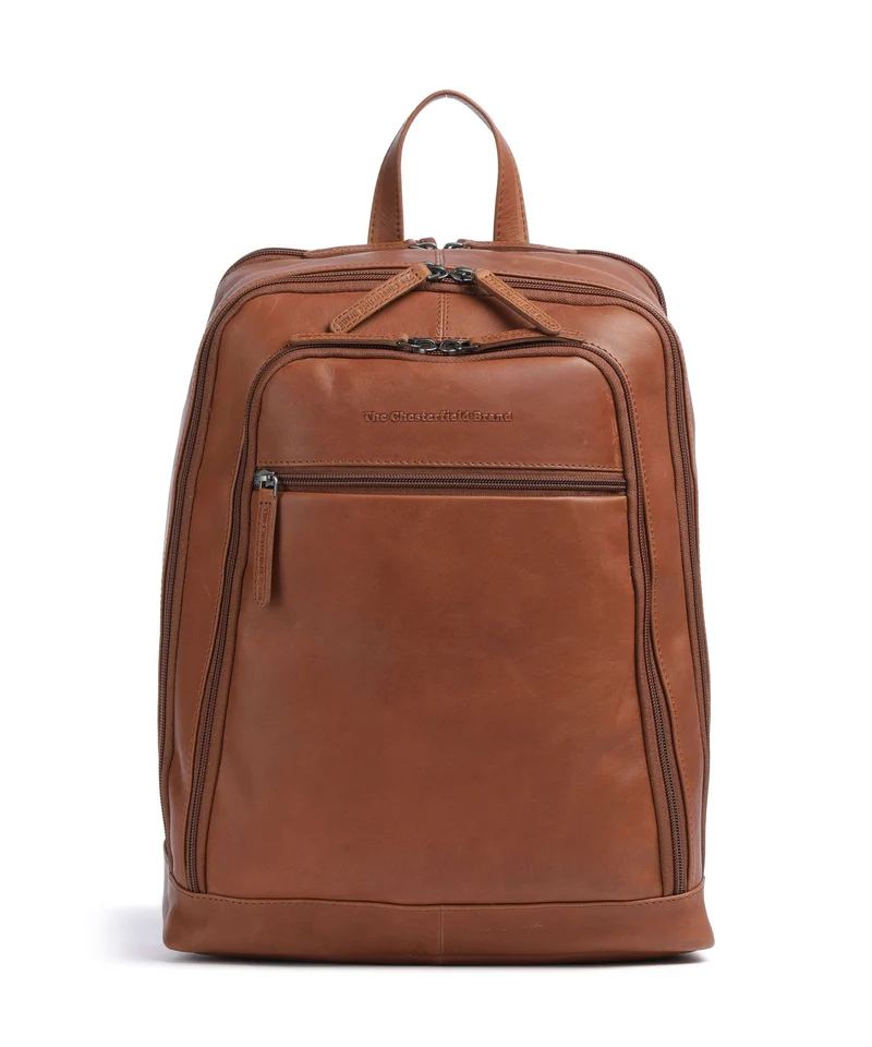 The Chesterfield Brand Wax Pull Up Cow Detroit Zaino cognac