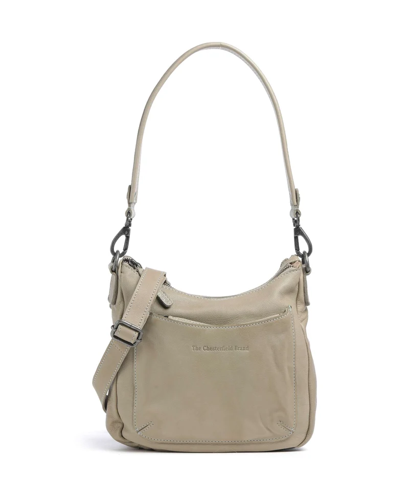 The Chesterfield Brand Washed Waxed Cow Caroline Borsa a tracolla ocean green