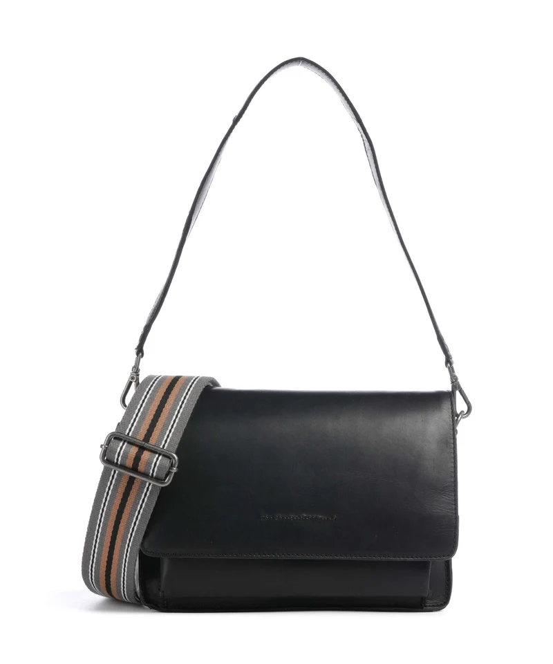 The Chesterfield Brand Wax Pull Up Cow Aviles Borsa a spalla black