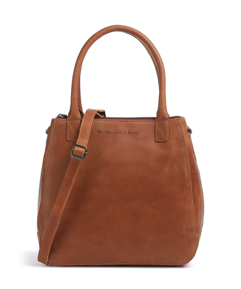 The Chesterfield Brand Wax Pull Up Cow Solvin Borsa a mano cognac