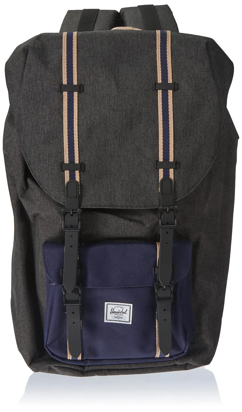 HERSCHEL 10014-05582 HERSCHEL LITTLE AMERICA BLACK CROSSHATCH/PEACOAT Unisex - Adulto Zaino Taglia Unica