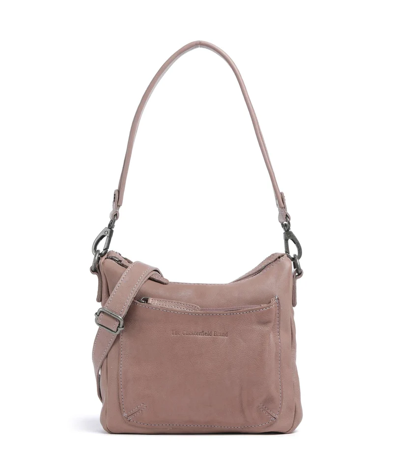 The Chesterfield Brand Washed Waxed Cow Caroline Borsa a tracolla lavender lilac