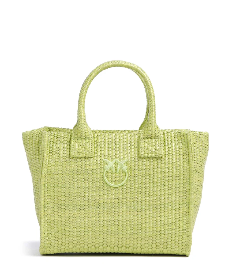 Pinko Beach Mini Borsa a mano verde mela