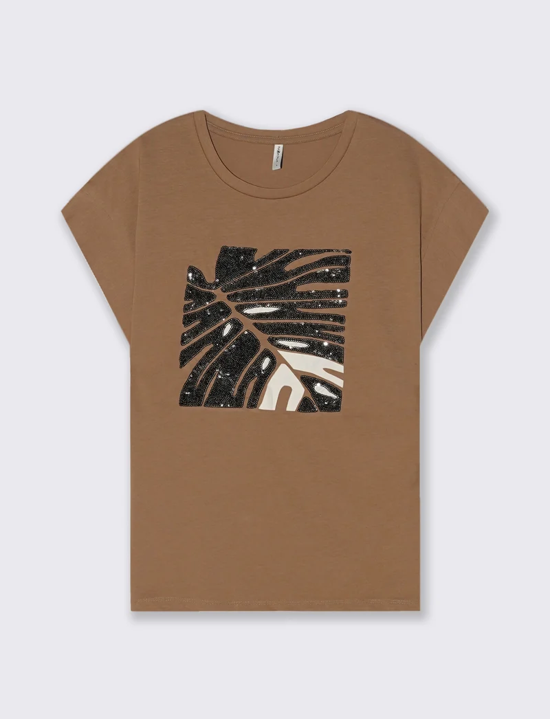 T-Shirt Manica Corta con Stampa Frontale - var 3