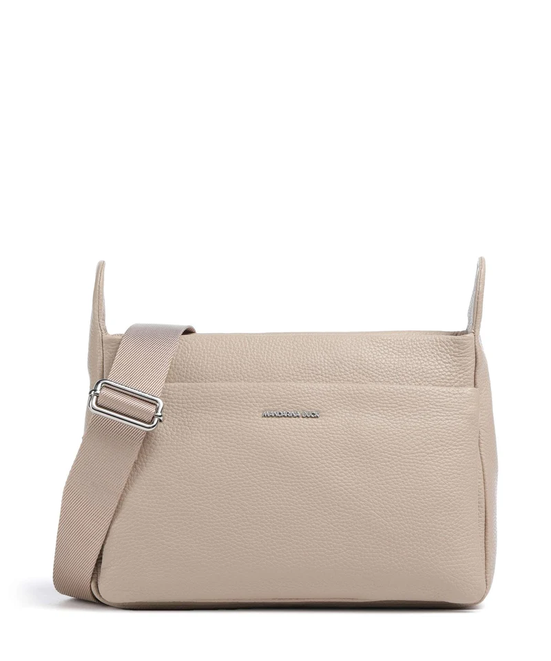 Mandarina Duck Mellow Leather Borsa a spalla warm taupe