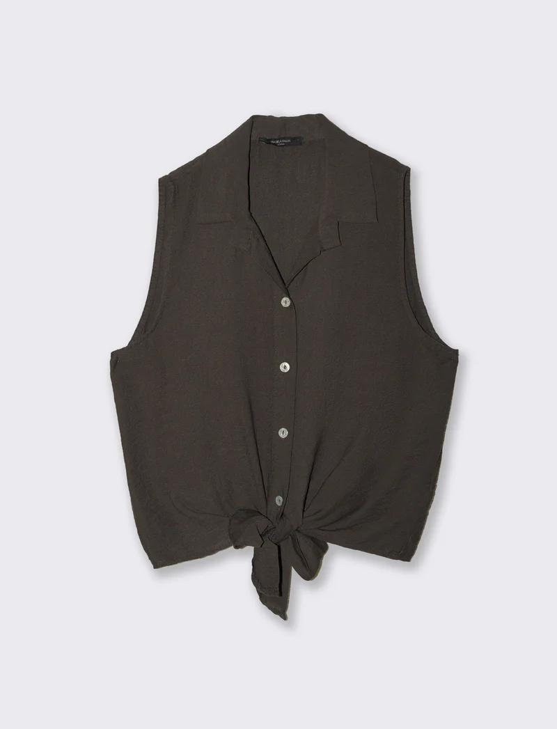 Camicia smanicata - Moro