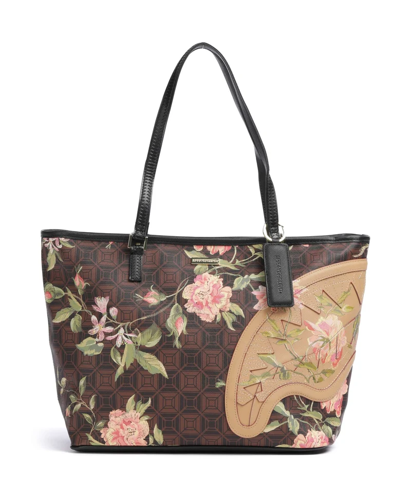 Sprayground AI Henny Floral Borsa shopper brown