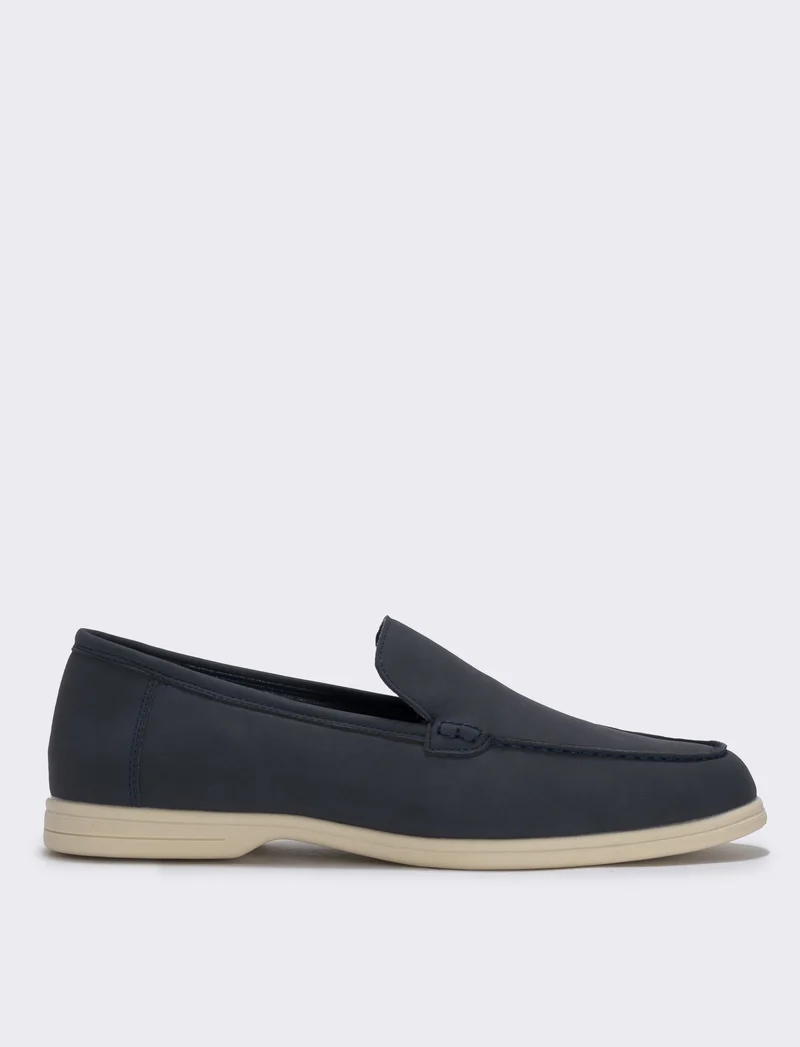 Scarpa scamosciata uomo effetto poliuretano - Blu