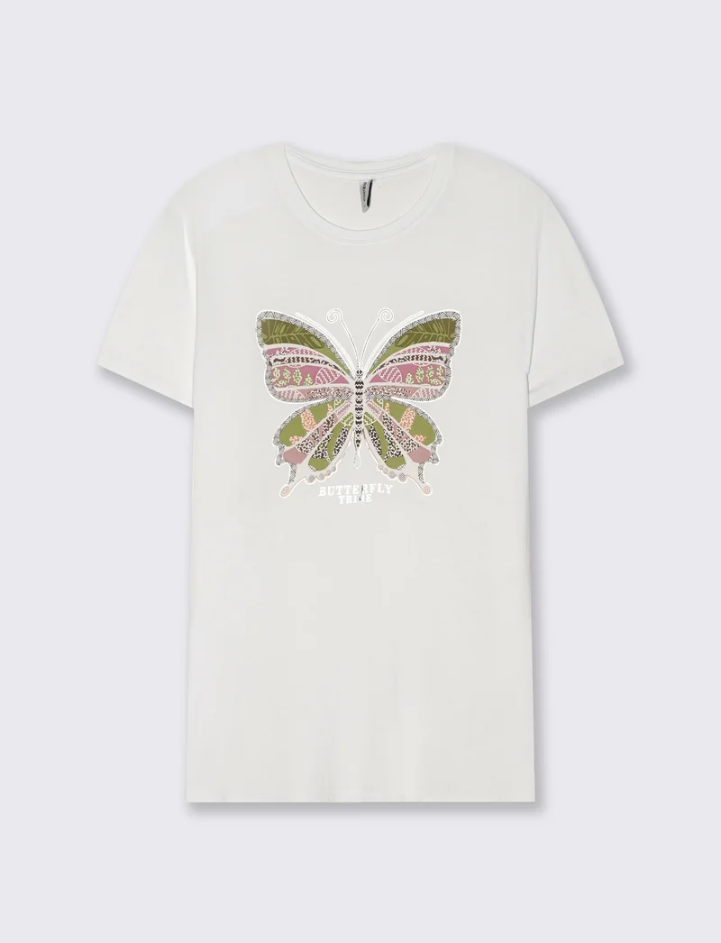 T-Shirt Manica Corta Girocollo con Stampa - Var 4