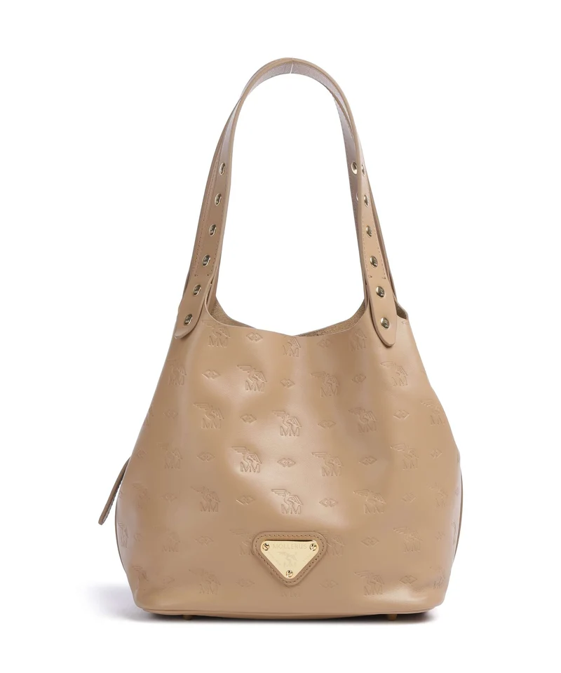 Maison Mollerus Stampato Liddes Borsa hobo cappuccino