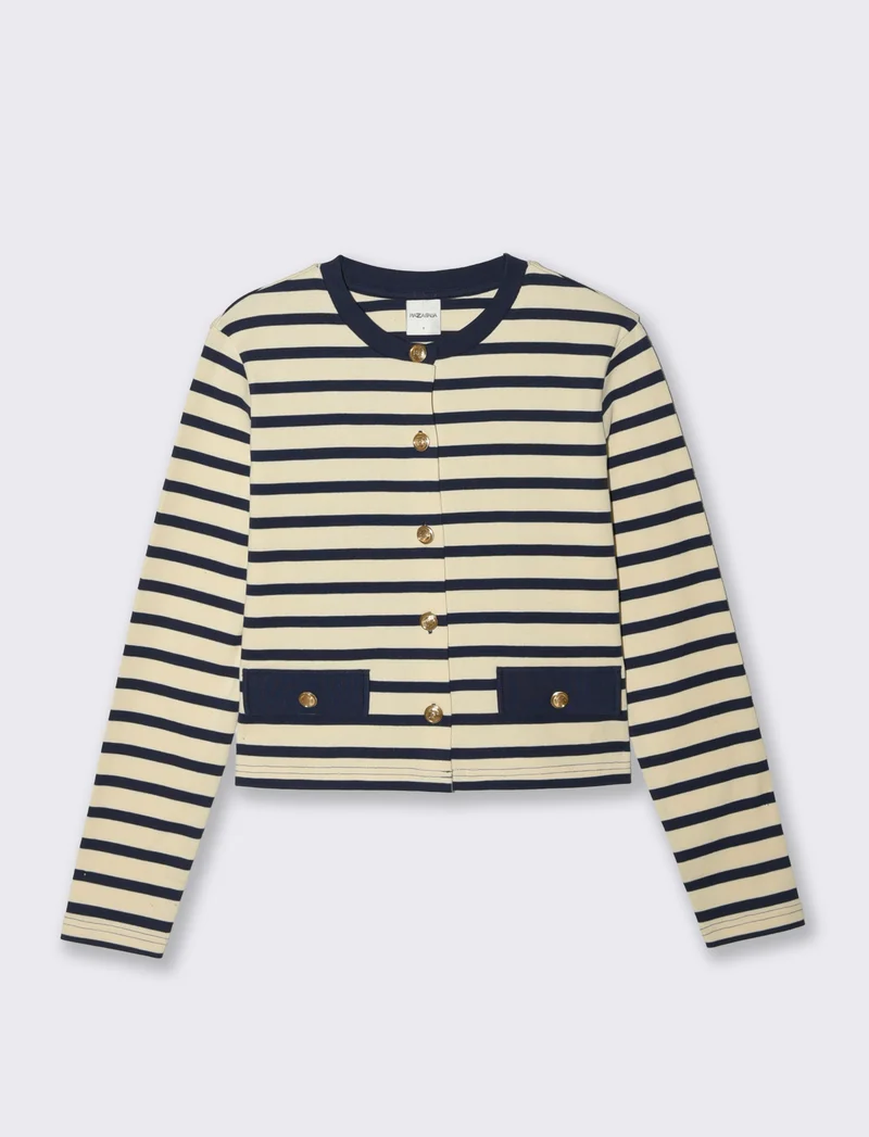 Cardigan a Righe Manica Lunga - var 2