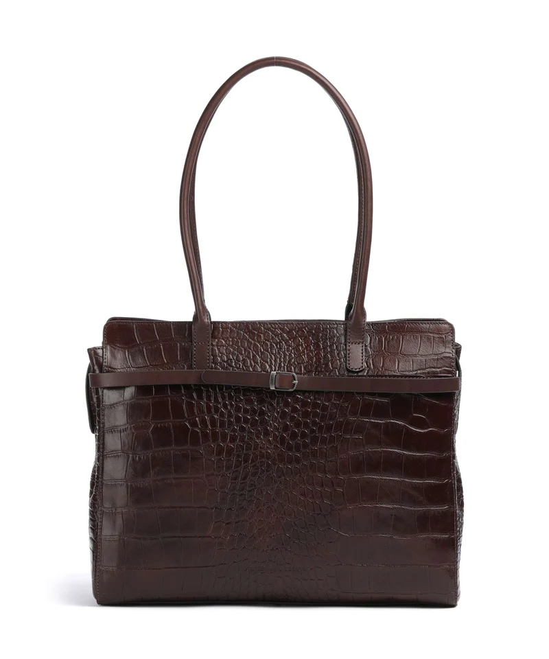 Castelijn & Beerens Croco Tess Cartella mocca