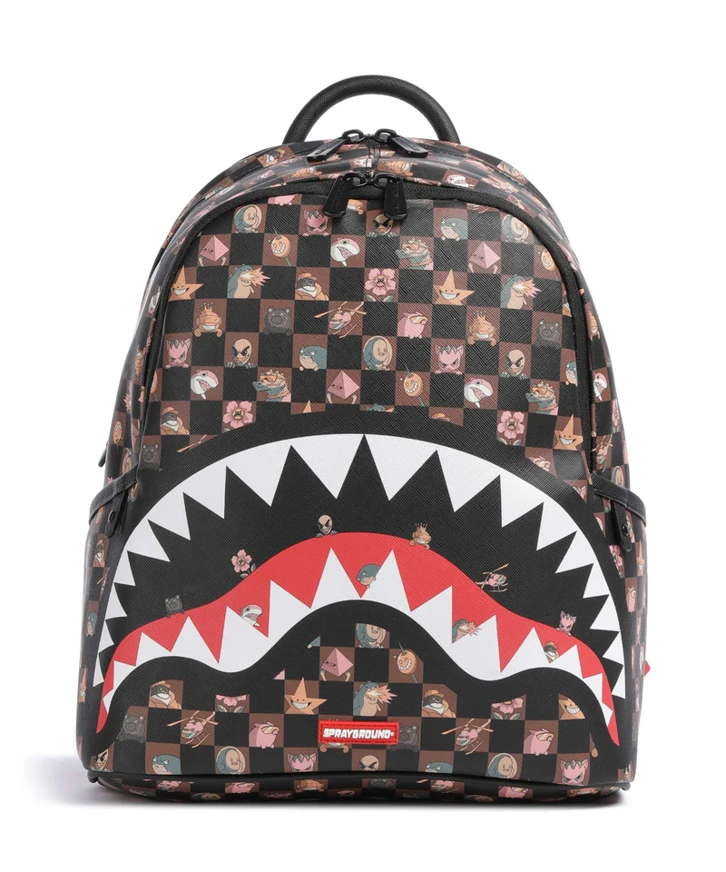 Sprayground Peeking Characters Remix Zaino brown