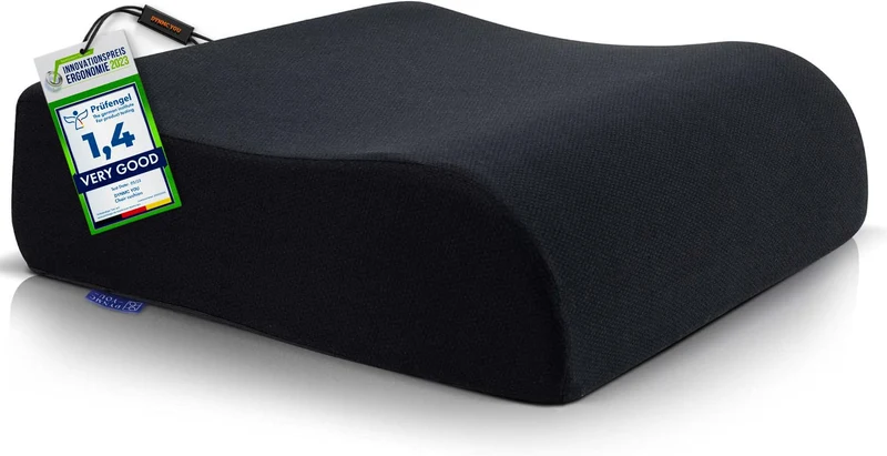 DYNMC you Comodo Cuscino Rialzo Sedia Adulti - Rivestimento OEKO-TEX - Cuscino Poltrona, Spessore 13 cm, Mantiene la Forma - Cuscino per Sedia Ufficio, Auto Seduta Premium Grigio