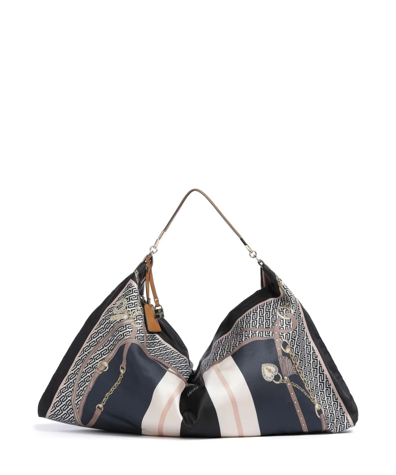 Liu Jo Foulard Borsa hobo st metall nero