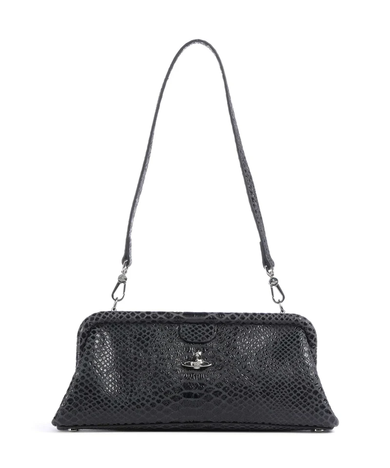 Vivienne Westwood Jane Snake Effect Borsa a spalla dark grey