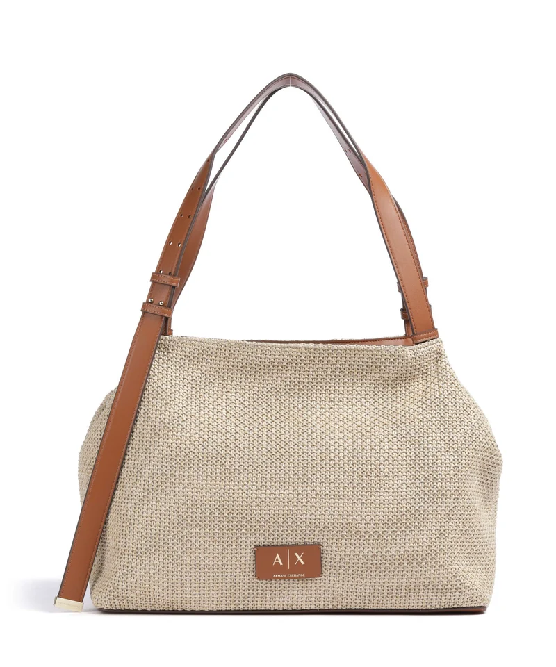 Armani Exchange Alice M Borsa hobo natural/saline clay